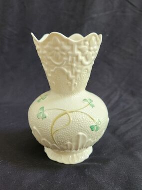Vintage Belleek Donegal Floral Vase